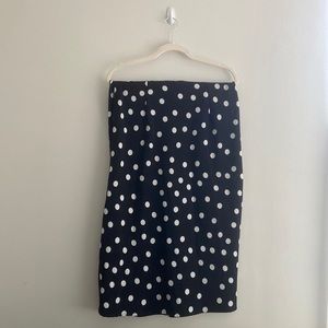 Rachel Zoe Black Polka Dot Midi Skirt Size 12